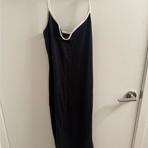 Abercrombie & Fitch Black Slip Dress Contrast Trim Size M